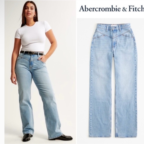 Abercrombie & Fitch Denim - Abercrombie & Fitch Curve Love The 90’s Relaxed Jean High Rise